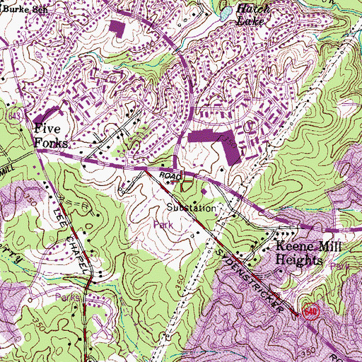 Topographic Map of Rolling Valley Professional Center, VA