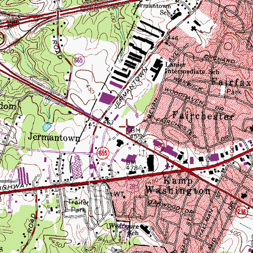 Topographic Map of Fifty-Sixty Six Office Plaza, VA