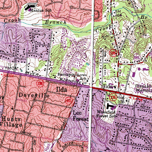 Topographic Map of Bethlehem Lutheran Church, VA