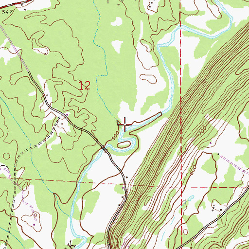 Topographic Map of Havers Creek, AL