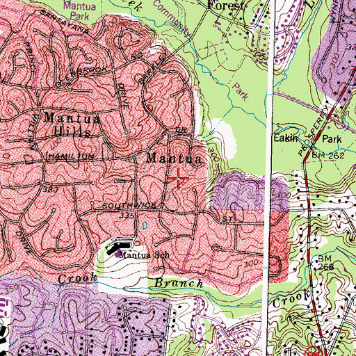 Topographic Map of Church of Apostles, VA