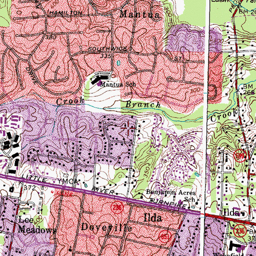 Topographic Map of Congregation Olam Tikvah, VA