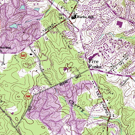 Topographic Map of Church of Nativity, VA