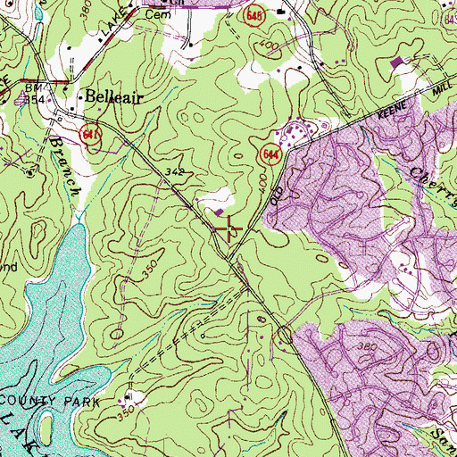 Topographic Map of Burke Community Church, VA