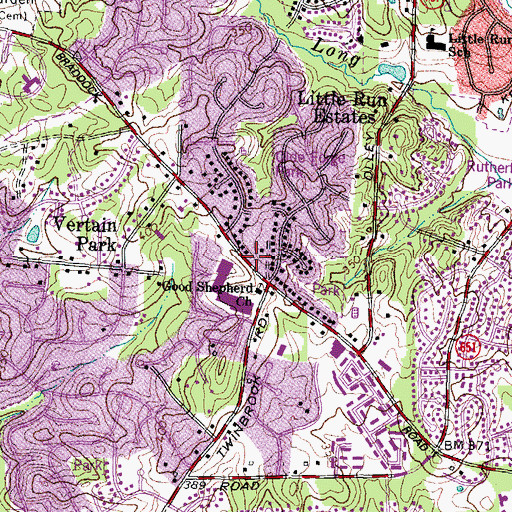 Topographic Map of Korean Presbyterian Church, VA