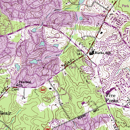 Topographic Map of Grace Christian Reformed Church, VA