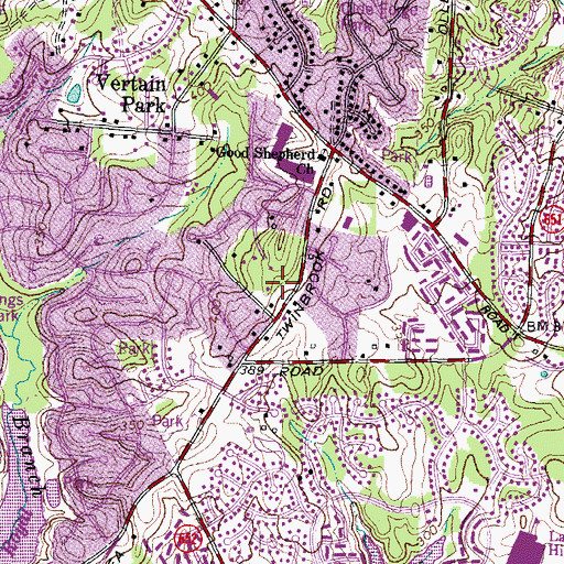 Topographic Map of Lord of Life Lutheran Church, VA