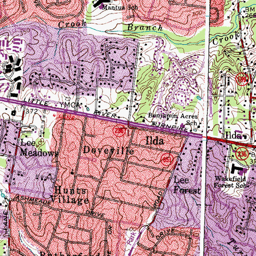 Topographic Map of Providence Presbyterian Church, VA