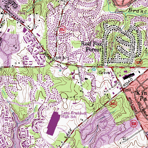 Topographic Map of Saint Stephen Methodist Church, VA