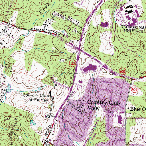 Topographic Map of Saint Georges United Methodist Church, VA