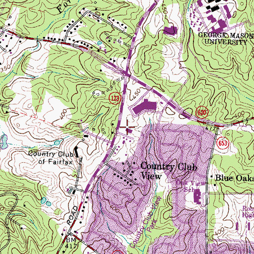 Topographic Map of Salvation Army Church, VA