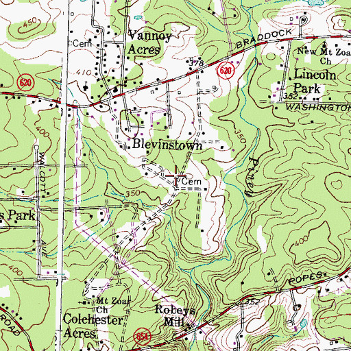 Topographic Map of Parker Family Cemetery, VA