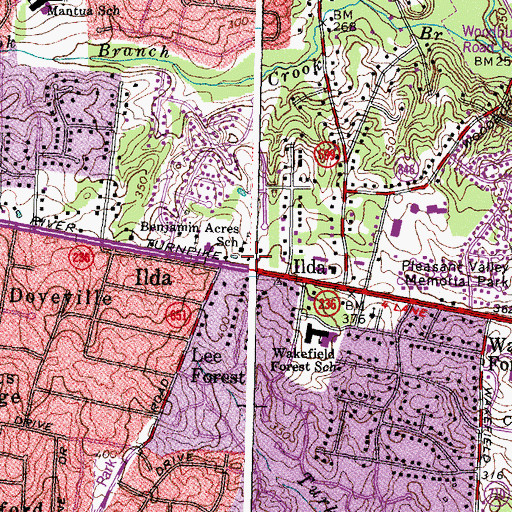 Topographic Map of Northern Virginia Jewish Community Center, VA