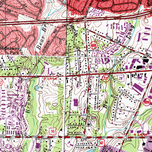 Topographic Map of Providence District Government Center, VA