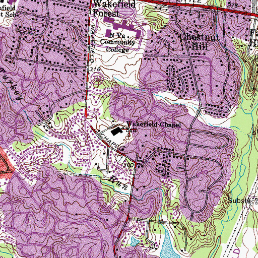 Topographic Map of Annandale District Government Center, VA