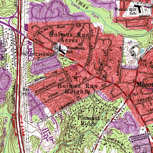 Topographic Map of Bible Baptist Church, VA