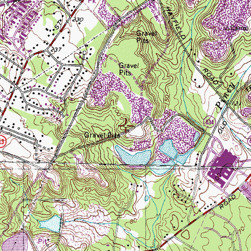 Topographic Map of Beulah Church, VA