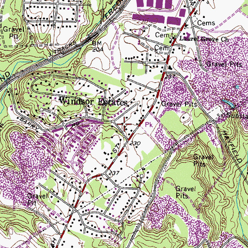 Topographic Map of Bethel Gospel Church, VA