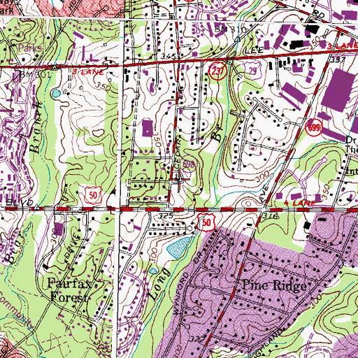 Topographic Map of Bruen Chapel Methodist Church, VA