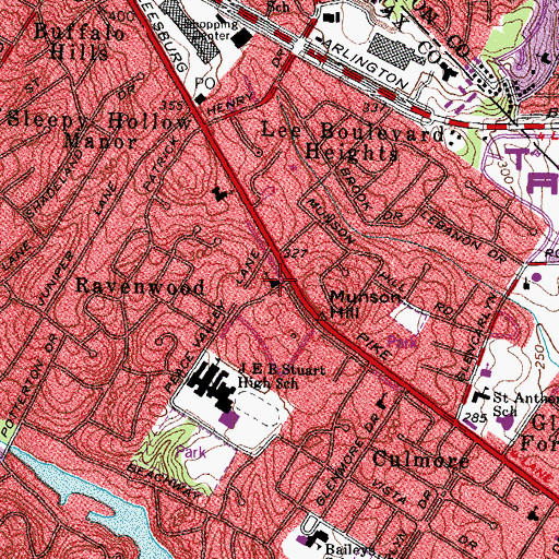 Topographic Map of Church of Christ, VA