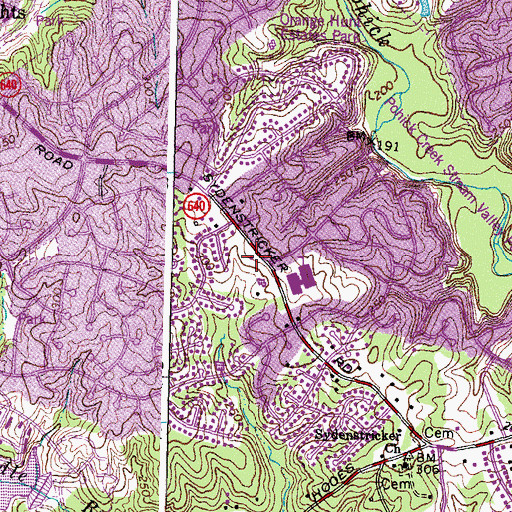 Topographic Map of Community Covenant Church, VA