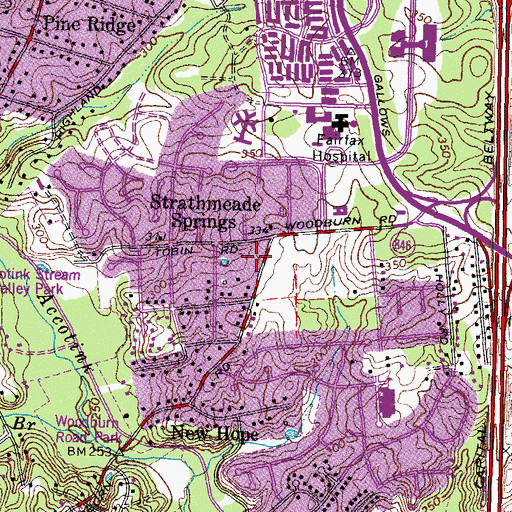 Topographic Map of Epiphany of our Lord Byzantine Catholic Church, VA