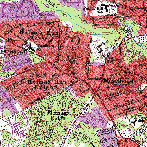Topographic Map of Friendship Methodist Church, VA