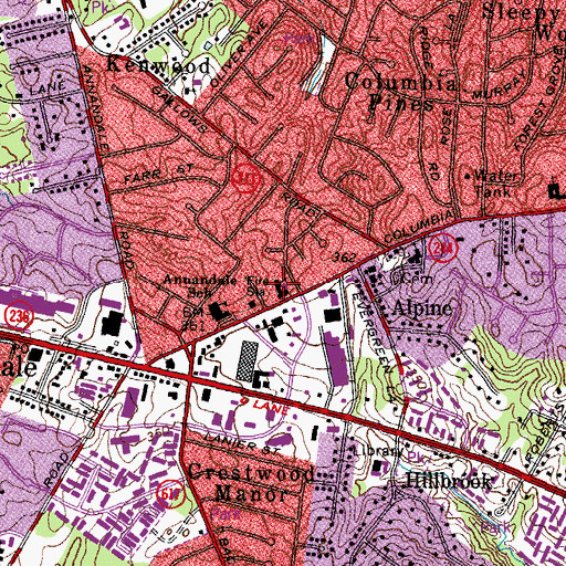 Topographic Map of First Baptist Church of Annandale, VA