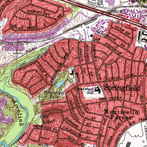 Topographic Map of Grace Presbyterian Church, VA