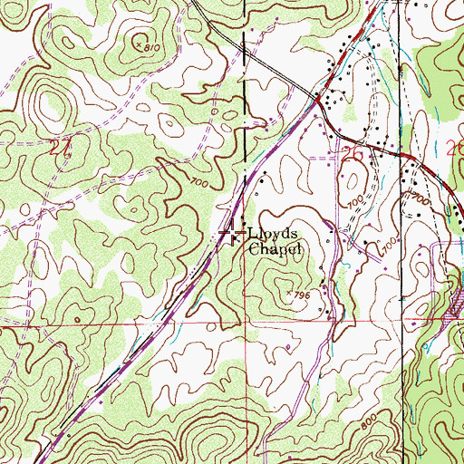 Topographic Map of Lloyds School House (historical), AL