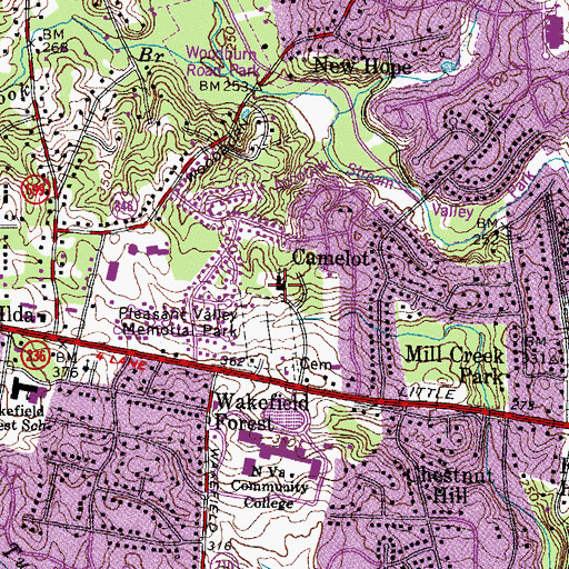 Topographic Map of Little River United Church of Christ, VA