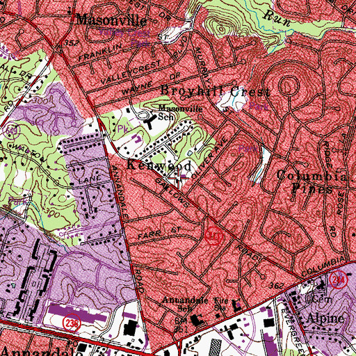 Topographic Map of National Evangelical Free Church, VA