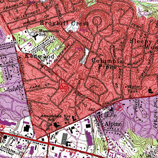 Topographic Map of Maranatha Baptist Church, VA