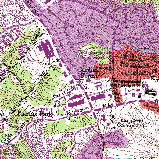 Topographic Map of Messiah Methodist Church, VA