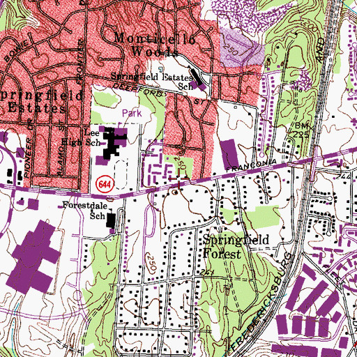 Topographic Map of Metropolitan Open Bible Church, VA