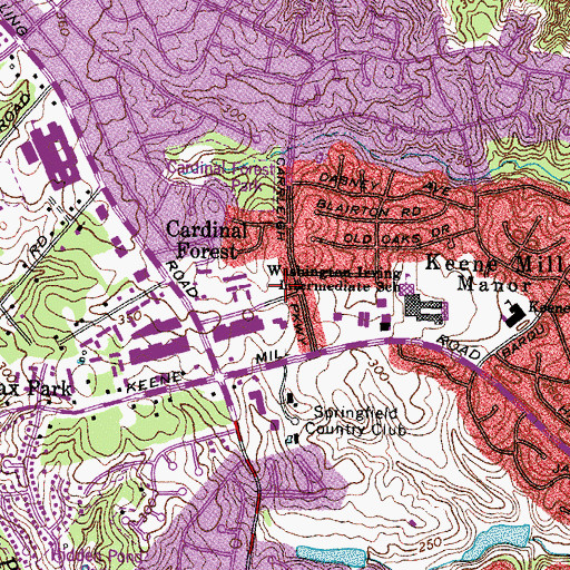 Topographic Map of Kirkwood Presbyterian Church, VA