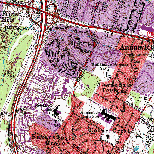 Topographic Map of Immanuel United Methodist Church, VA