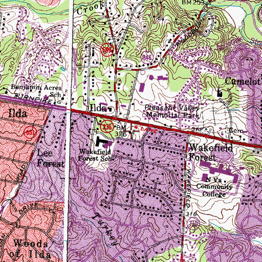 Topographic Map of Saint Matthews Methodist Church, VA
