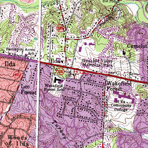 Topographic Map of Saint Matthews Methodist Church, VA
