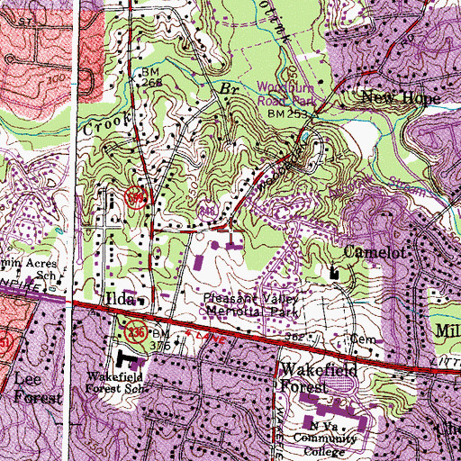 Topographic Map of Saint Ambrose Church, VA