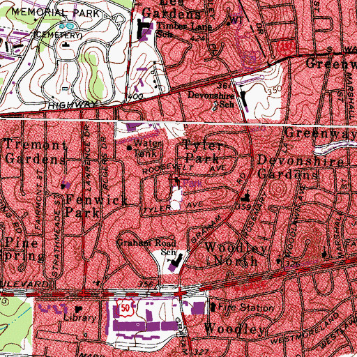 Topographic Map of Wesleyan Methodist Church, VA