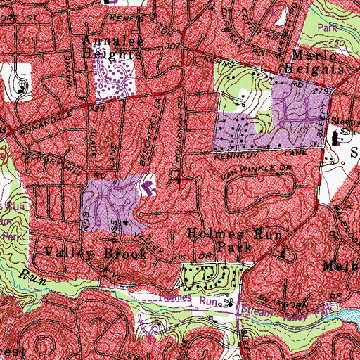 Topographic Map of United Methodist Church, VA
