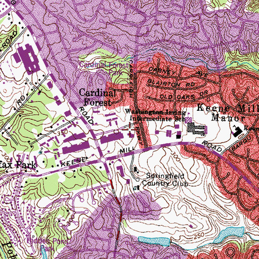 Topographic Map of Prince of Peace Church, VA