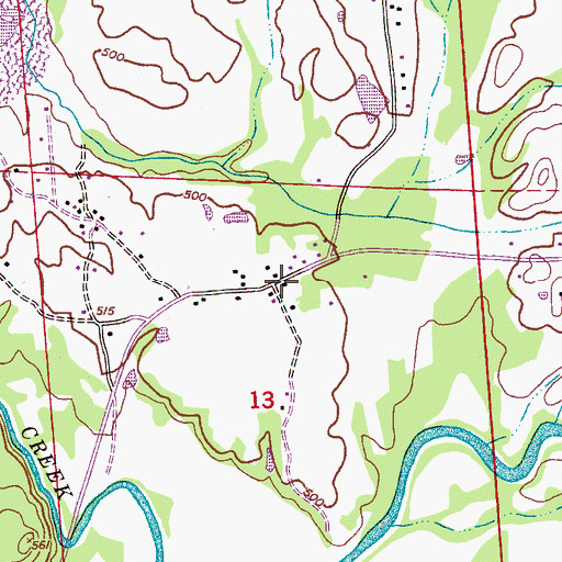 Topographic Map of Mitchellville, AL