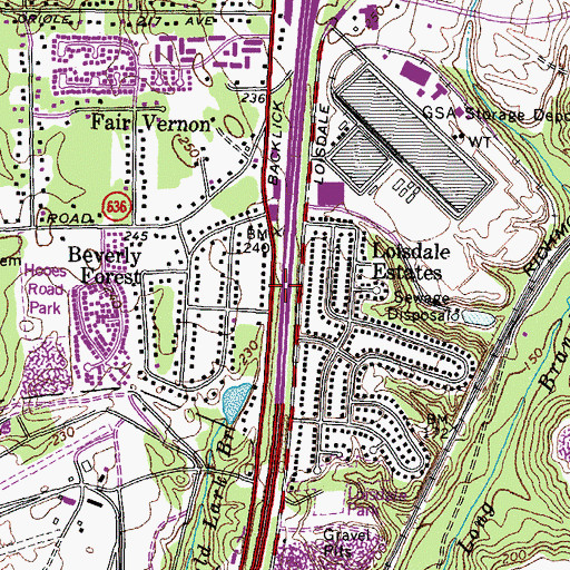 Topographic Map of Springfield Christian Church, VA