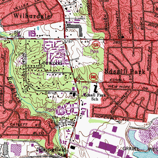 Topographic Map of Word of Life Church, VA