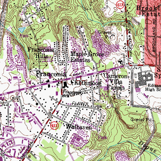 Topographic Map of Saint Johns Lutheran Church, VA
