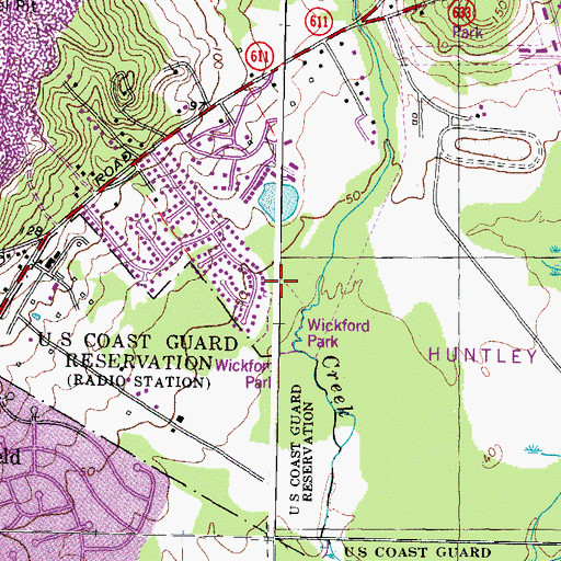Topographic Map of Dogue Creek Stream Park, VA