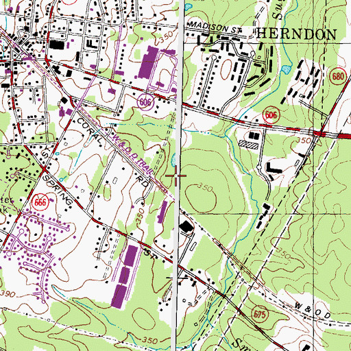 Topographic Map of Enterprise Industrial Park, VA