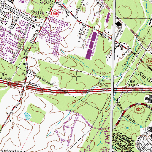 Topographic Map of Parkway Trade Center, VA